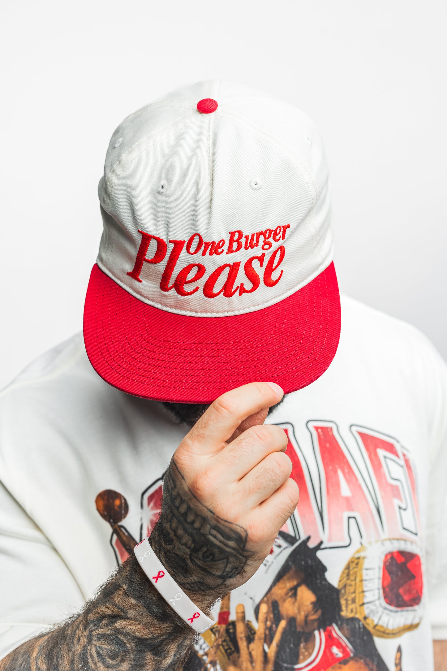 One Burger Please Snapback Hat